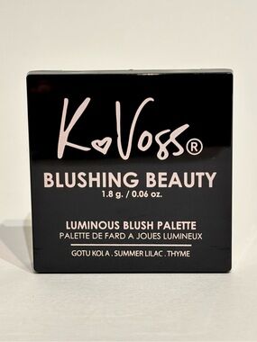 K Voss Blushing Beauty Luminous Blush Palette Rosy Pink Travel Size NIB